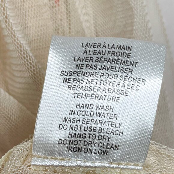 Blubyblu Girls Ivory Mesh Lace Dress Size 12‎ Vintage-Inspired Sleeveless Sheer - Picture 7 of 8